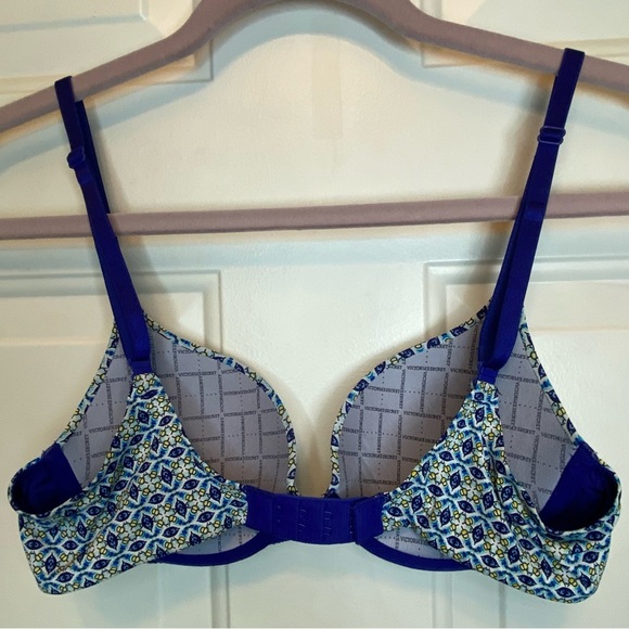 Victoria's Secret Blue Patterned Perfect Shape Bra Sz 32B Id# 36007582 - Picture 2 of 7